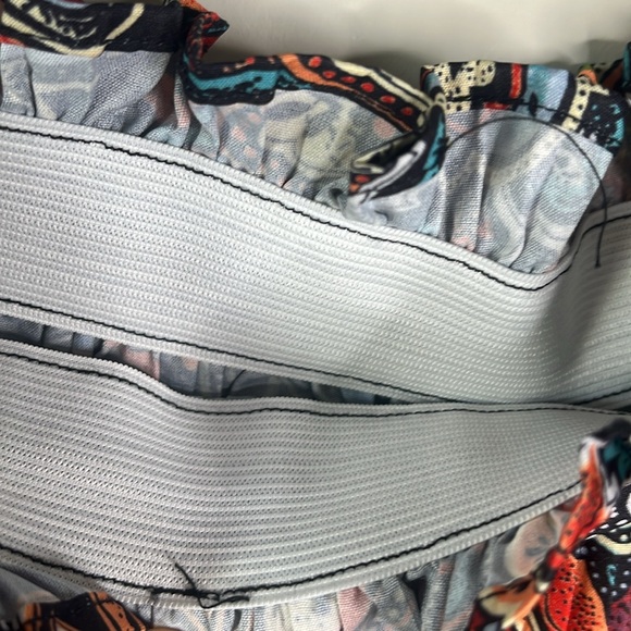 SATIN TRIBAL PRINT PANTS - Picture 3 of 3